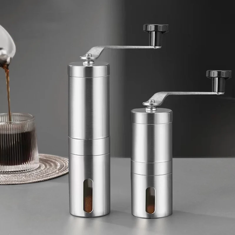 Burr Hand Grinder - Paslanmaz Çelik Ev Tipi Portatif Manuel