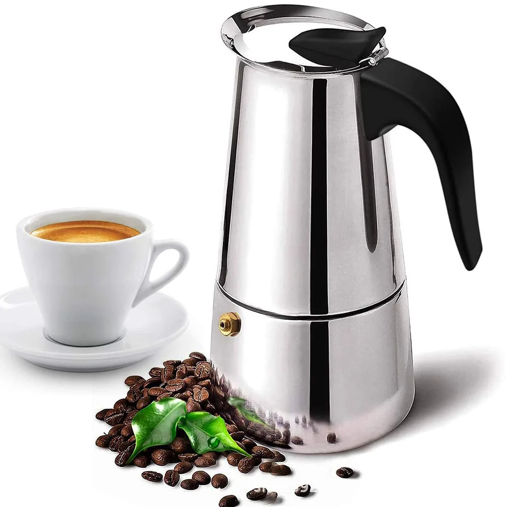 Moka Pot Stove - Premium Paslanmaz Çelik Moka Kahve Makinesi