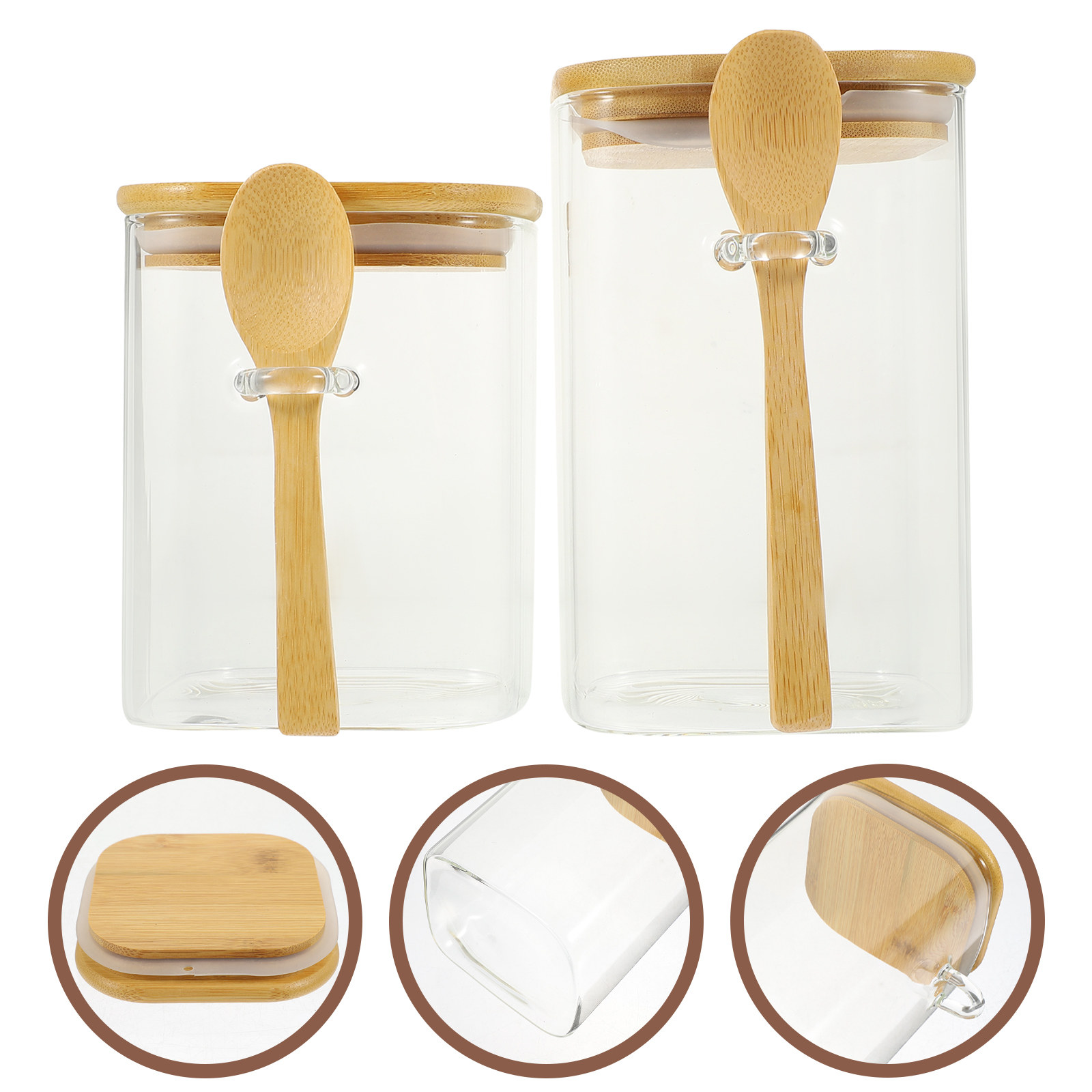 Coffee Tea Sugar - 2 Adet Ağır Hizmet Tipi, Ahşap