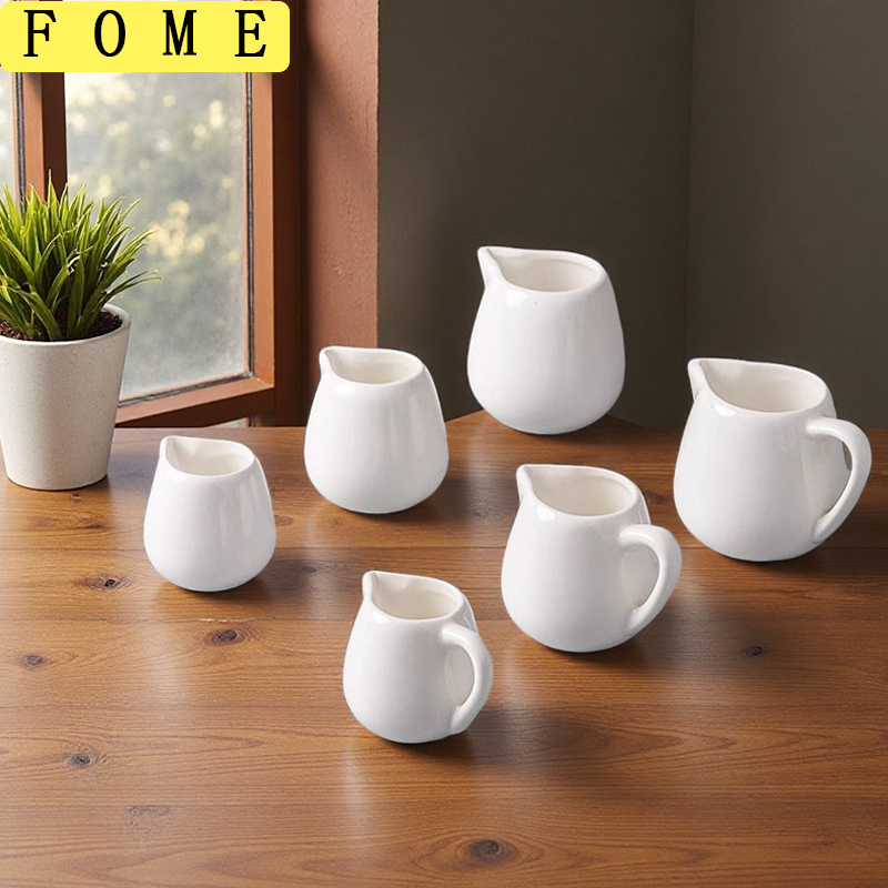Barista Milk Jug - FOME Mini Seramik Sütlük Kulplu Espresso