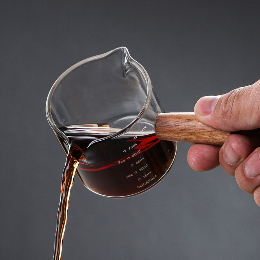 50-250 ml Ahşap Saplı Cam Espr - Barista Milk Jug incelemesi ve fiyatı